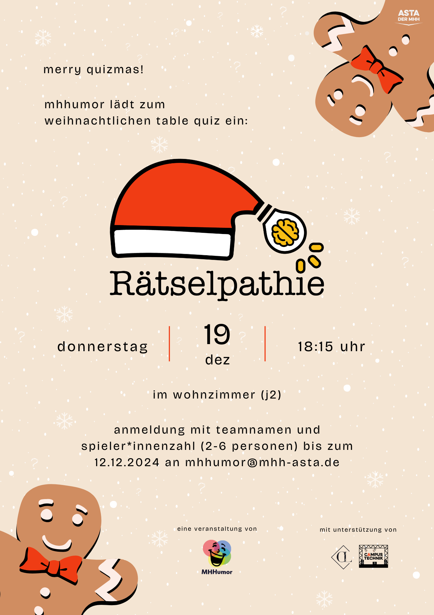 Rätselpathie - Table Quiz ❄️⛄️ @ Wohnzimmer, J02